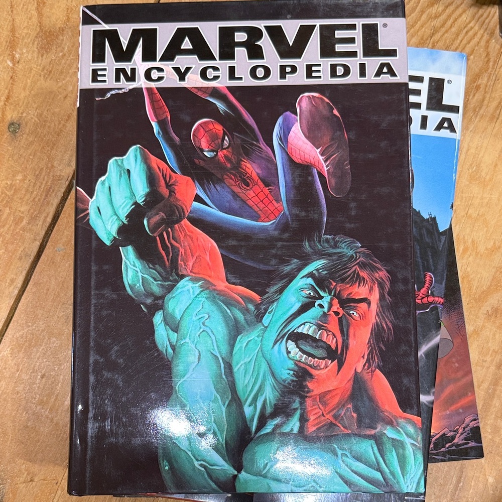 Marvel Encyclopedia with Green and Red Cover